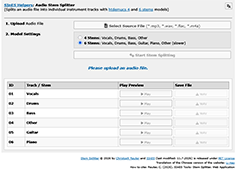 Preview image of the application Audio Stem Splitter